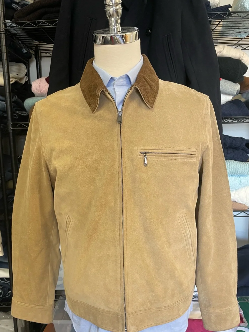 J.‎ CREW Limited-edition Wallace & Barnes work jacket in Italian suede M $798